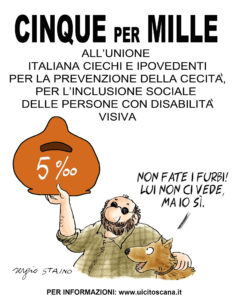 vignetta di Staino a favore dell'UICI